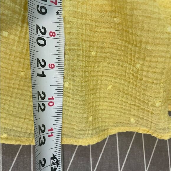 ZARA Yellow Polka Dot Relaxed Fit Summer Top S/M - Picture 9 of 12